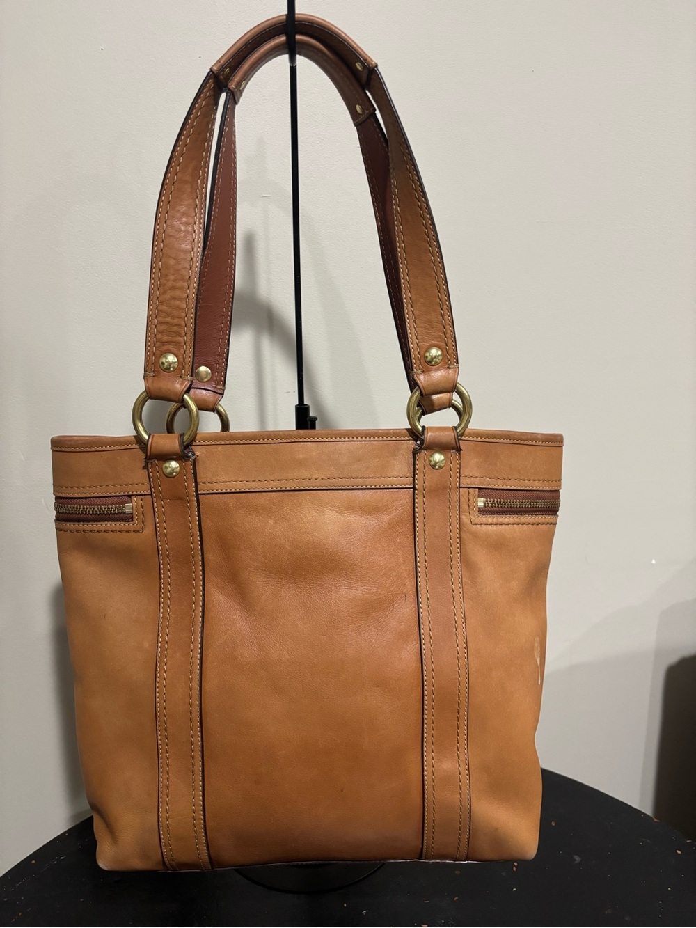 Vintage Coach 65th Anniversary Gigi Tote Whiskey Leather 11131 - Picture 4 of 10